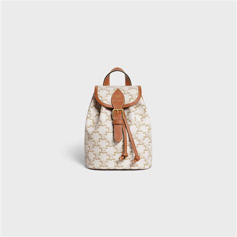 celine backpack folco|Women's Folco Triomphe canvas and calfskin mini backpack.